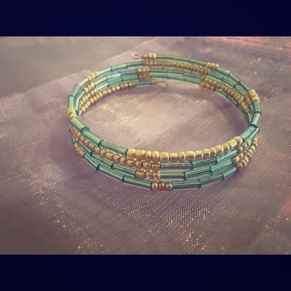 Handmade beaded wrap bracelet